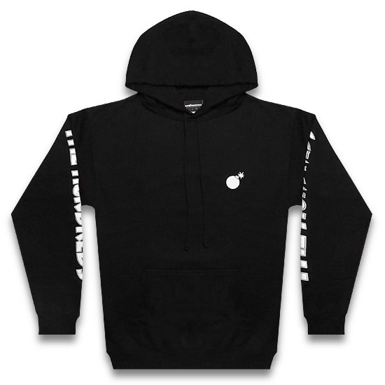 THE HUNDREDS x DEATHROW RECORDS DEATH ROW パーカー -PULLOVER / BLACK-