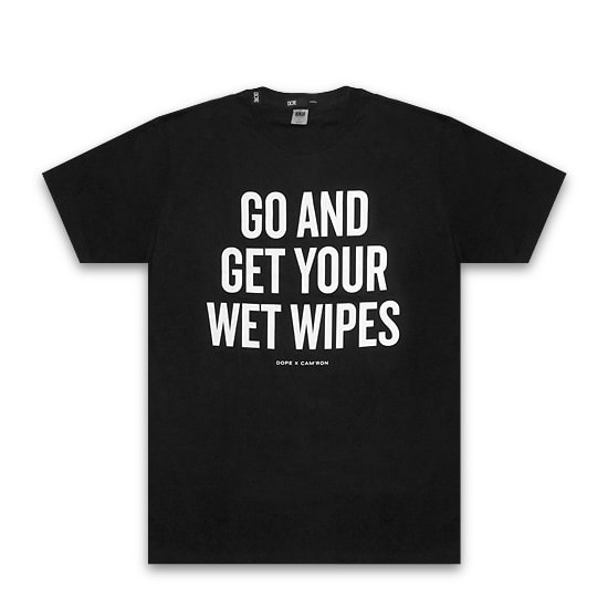DOPE x Cam'Ron Tシャツ -WET WIPES TEE/ BLACK-