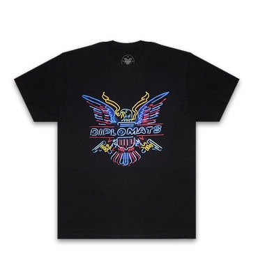 DIPSET U.S.A. Tシャツ -NEON OG EAGLE T-SHIRT / BLACK-
