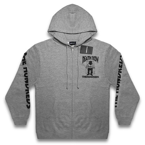 THE HUNDREDS x DEATHROW RECORDS -DEATH ROW ZIP-UP / ATHLETIC HEATHER-E-