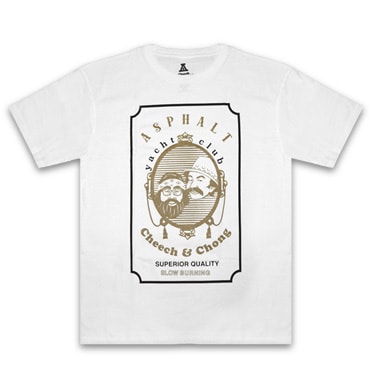 ASPHALT YACHT CLUB Tシャツ -CHEECH & CHONG ZIG-ZAG TEE / WHITE-