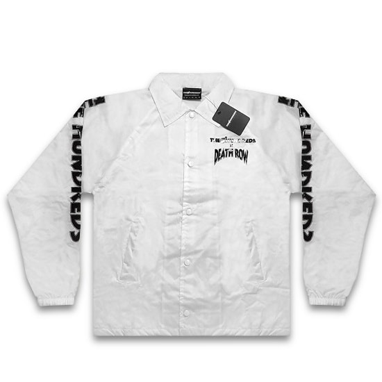 THE HUNDREDS x DEATHROW RECORDS DEATH ROW -LIMITED COACH JACKET / WHITE-