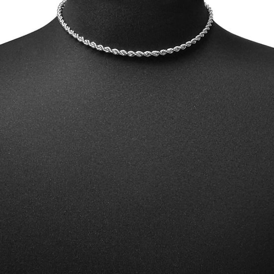 Silver 925 ネックレス ロープ 4mm [40cm]