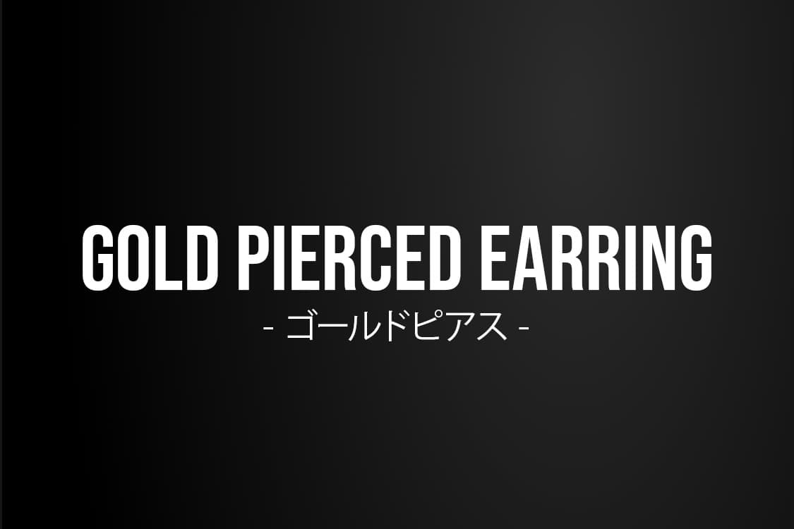gold pierced earring