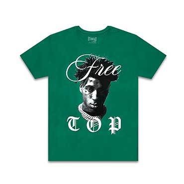 NEVER BROKE AGAIN Tシャツ - FREE TOP TEE / GREEN -