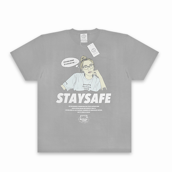 GOTHAM NYC Tシャツ -STAYSAFE-TS / GREY-
