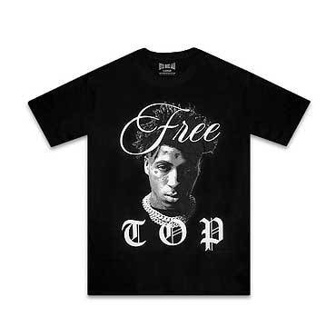 NEVER BROKE AGAIN Tシャツ - FREE TOP TEE / BLACK -