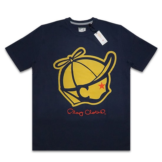 PLAY CLOTHS Tシャツ - FACE TIME TEE / DRESS BLUE -