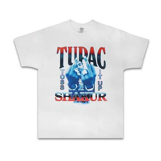 2PAC Tシャツ -TUPAC SHAKUR TOSS IT UP T/ WHITE-